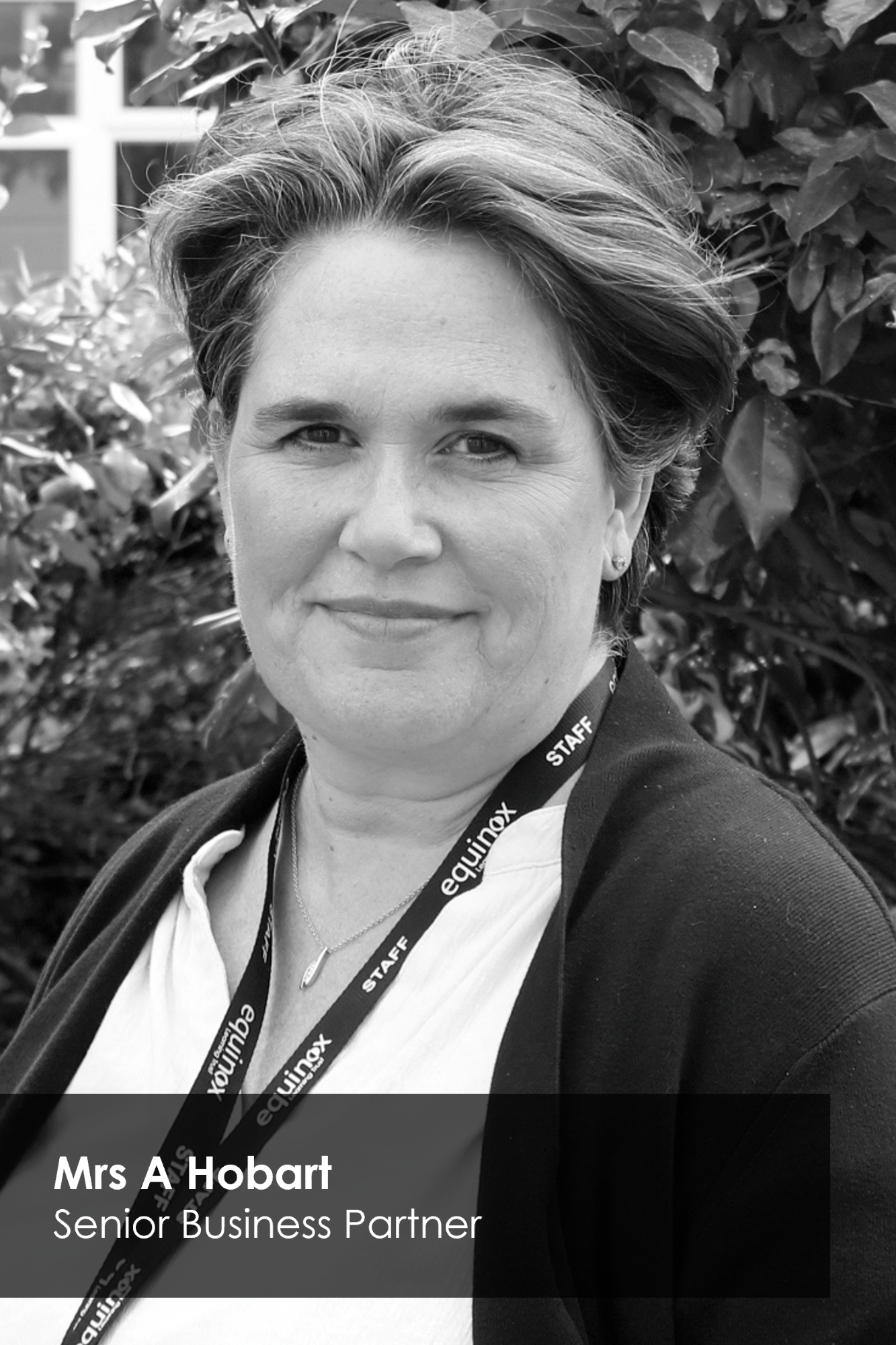 Portrait of Mrs A Hobart, Senior Business Partner of Equinox Learning Trust