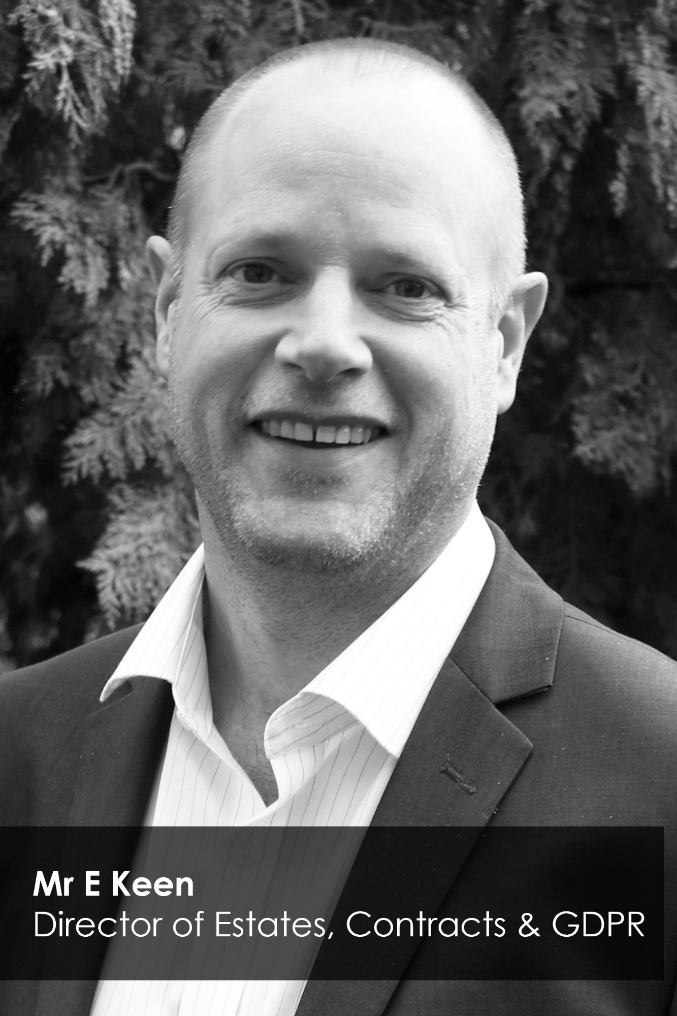 Portrait of Mr E Keen, Director of Estates, Contracts & GDPR, Equinox Learning Trust