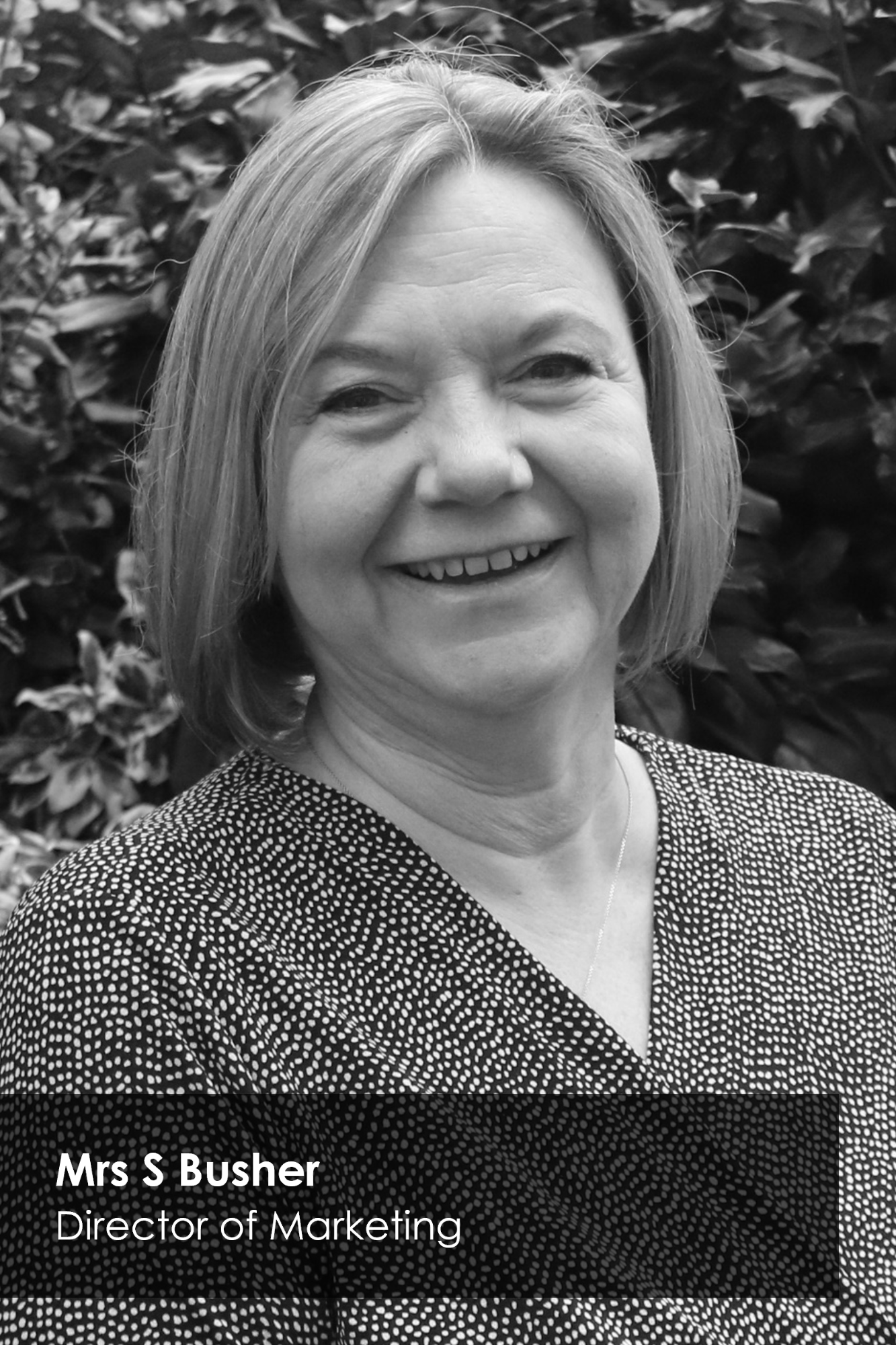 Portrait of Mrs S Busher, Marketing Director of Equinox Learning Trust