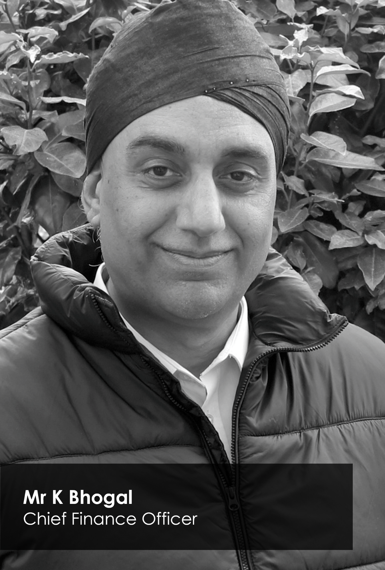 Portrait of Mr K Bhogal, CFO of Equinox Learning Trust