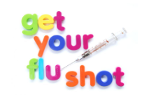Words Get your Shot with an injection alongside