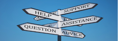 Sign showing different wellbeing Options